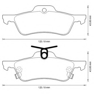 Колодки гальмівні задні Toyota Yaris, Vios; Daihatsu Charade FDB4041 Bendix 572588B