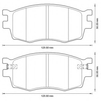 Колодки гальмівні передні Kia Rio; Hyundai Accent, i20 FDB1955 Bendix 572593B