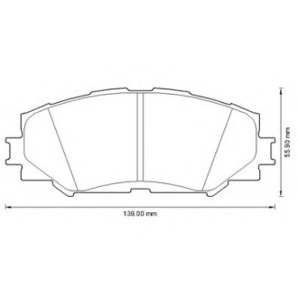 Колодки гальмівні передні Lexus HS; Toyota Corolla, Yaris, RAV4, Prius, Auris FDB1891 Bendix 572598B