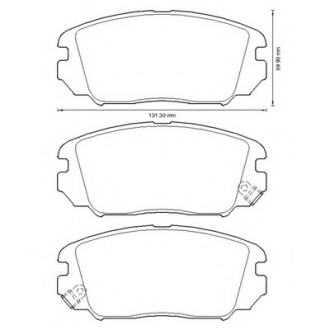 Колодки гальмівні передні Kia Opirus; Hyundai Grandeur, Sonata, Tucson FDB4246 Bendix 572616B