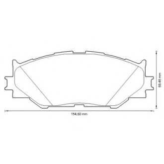 Колодки гальмівні передні Lexus IS FDB1936 Bendix 572620B