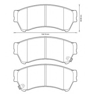 Колодки гальмівні передні Mazda 6 2007-- FDB4062 Bendix 572628B