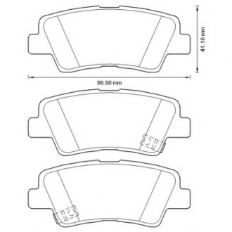 Колодки гальмівні задні Hyundai Elantra, i20, i30, i40, Tucson; Kia Ceed, Rio, Optima FDB4387 Bendix 572629B