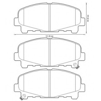 Колодки гальмівні передні Honda Accord 2008-- FDB4270 Bendix 572635B