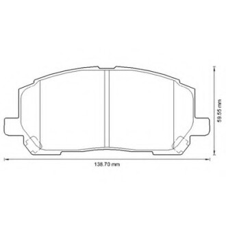 Колодки гальмівні передні Toyota Highlander; Lexus RX FDB1911 Bendix 572636B