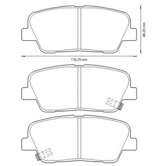 Колодки гальмівні задні SsangYong Musso; Hyundai Santa Fe, Genesis; Kia Sorento, Mohave FDB4391 Bendix 572639B