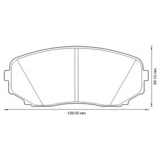 Колодки гальмівні передні Peugeot 106; Mazda CX-7, CX-9; Mitsubishi Pajero Sport FDB4365 Bendix 572640B