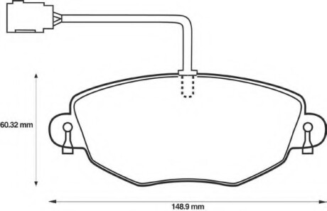 Колодки гальмівні передні Ford Mondeo; Jaguar X-Type FDB1425 Bendix 573020B