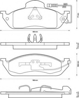 Колодки гальмівні передні Mercedes-Benz M-Class FDB1400 Bendix 573034B