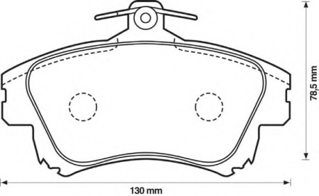 Колодки гальмівні передні Smart ForFour; Mitsubishi Carisma, Colt; Volvo S40, V40 FDB1384 Bendix 573039B