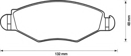 Колодки гальмівні передні Citroen Xsara; Peugeot 206, 306 FDB1378 Bendix 573051B