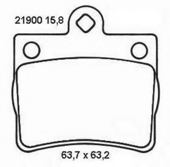 Колодки гальмівні задні Mercedes-Benz C-Class, E-Class FDB1310 Bendix 573053B