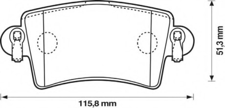 Колодки гальмівні задні Nissan Interstar; Renault Master; Opel Movano; Iveco Daily FVR1453 Bendix 573055B