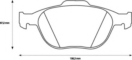 Колодки гальмівні передні Ford Fiesta, Focus, Tourneo Connect, Transit Connect FVR1568 Bendix 573085B