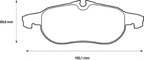 Колодки гальмівні передні Saab 9-3; Opel Astra, Vectra, Zafira, Signum FDB1520 Bendix 573089B