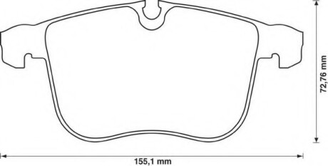 Колодки гальмівні передні Opel Vectra, Signum; Saab 9-3; Cadillac BLS FDB1833 Bendix 573090B