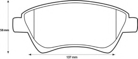 Колодки гальмівні передні Renault Kangoo, Megane, Scenic FDB1544 Bendix 573124B