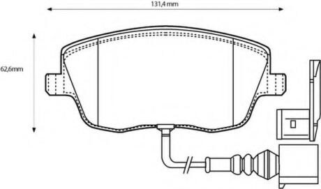 Колодки гальмівні передні Seat Cordoba; Skoda Fabia, Roomster; VW Polo FDB1662 Bendix 573127B