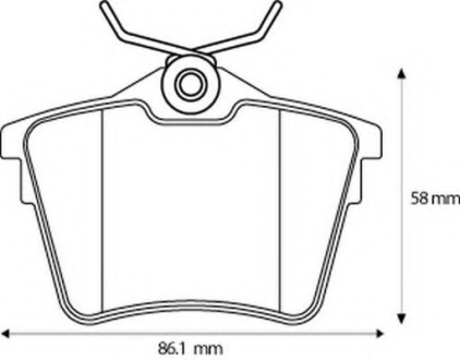 Колодки гальмівні задні Citroen C5; Peugeot 407, 607 FDB1727 Bendix 573133B