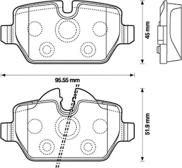 Колодки гальмівні задні BMW 1, 3 FDB1806 Bendix 573136B