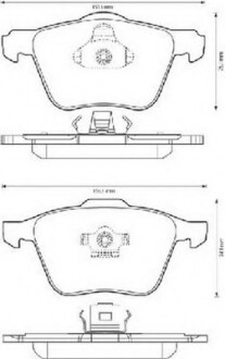 Колодки гальмівні передні Volvo XC90 FDB1631 Bendix 573143B