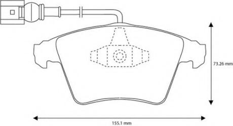 Колодки гальмівні передні VW Multivan, Transporter FVR1642 Bendix 573159B (фото 1)