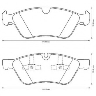 Колодки гальмівні передні Mercedes-Benz E-Class, G-Class, GL-Class, M-Class, R-Class FDB1830 Bendix 573175B