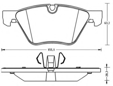 Колодки гальмівні передні BMW 1, 3, 5, X1, Z4 FDB1773 FDB1773 Bendix 573187B