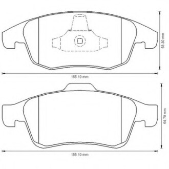 Колодки гальмівні передні Peugeot 5008, Partner; Citroen Berlingo, C4, DS4, DS5 FDB1971 Bendix 573192B