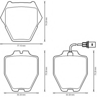 Колодки гальмівні передні Audi A6, A8 FDB1710 Bendix 573208B