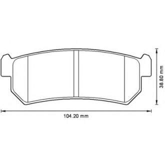 Колодки гальмівні задні Chevrolet Aveo, Lacetti, Nubira; Daewoo Lacetti, Nubira FDB1889 Bendix 573216B