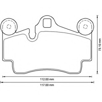 Колодки гальмівні задні Audi Q7; VW Touareg; Porsche Cayenne FDB1627 Bendix 573227B