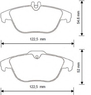 Колодки гальмівні задні Mercedes-Benz C-Class, E-Class, GLK-Class FDB1980 Bendix 573248B