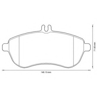 Колодки гальмівні передні Mercedes-Benz C-Class, E-Class, SLC-Class, SLK-Class FDB1978 Bendix 573257B