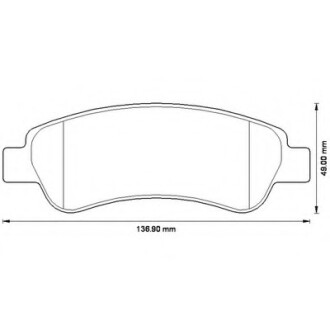 Гальмівні колодки, дискове гальмо (набір) Bendix 573274B