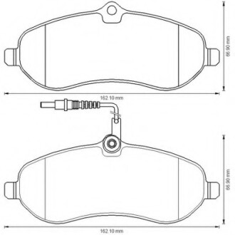 Колодки гальмівні передні Fiat Scudo; Citroen Dispatch; Peugeot Expert; Toyota ProAce FVR1771 Bendix 573280B