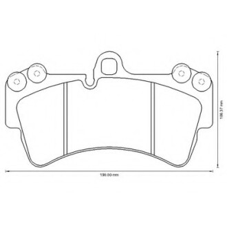 Колодки гальмівні передні Audi Q7; Porsche Cayenne; VW Touareg FDB1626 Bendix 573282B