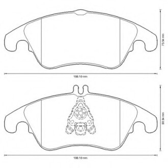 Колодки гальмівні передні Mercedes-Benz C-Class, CLS-Class, E-Class, SLC-Class FDB1979 Bendix 573291B