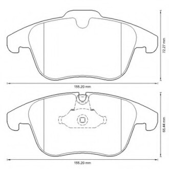 Колодки гальмівні передні Citroen C5; Peugeot 407 FDB4160 FDB4498 Bendix 573311B