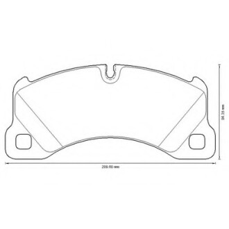 Колодки гальмівні передні VW Touareg; Porsche Cayenne, Macan, Panamera FDB4064 Bendix 573329B