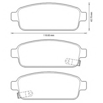 Колодки гальмівні задні Chevrolet Aveo, Volt, Cruze; Opel Astra, Zafira FDB4265 FDB4263 Bendix 573335B