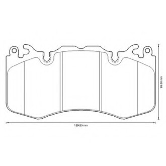 Колодки гальмівні передні Land Rover Discovery, Range Rover; Porsche 918 Spyder FDB4379 SLB2291 Bendix 573343B