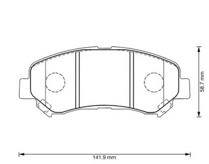 Колодки гальмівні передні Nissan Qashqai, Juke, X-Trail FDB4051 Bendix 573379B