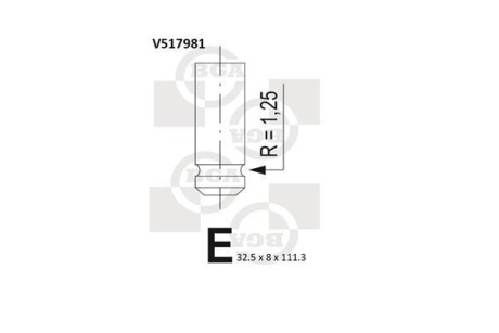 Клапан випускний BGA V517981