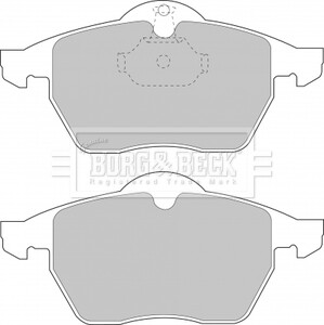 Гальмівні колодки, дискове гальмо (набір) BORG & BECK BBP1444