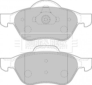 Гальмівні колодки, дискове гальмо (набір) BORG & BECK BBP1806