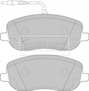 Гальмівні колодки, дискове гальмо (набір) BORG & BECK BBP1826