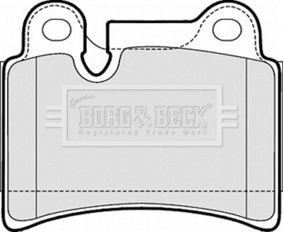 Гальмівні колодки (набір) BORG & BECK BBP2053