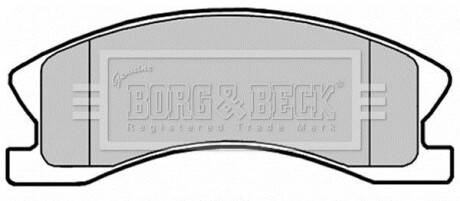 Гальмівні колодки, дискове гальмо (набір) BORG & BECK BBP2148