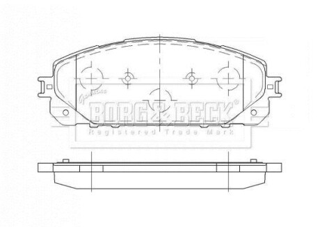 Гальмівні колодки (набір) BORG & BECK BBP2485